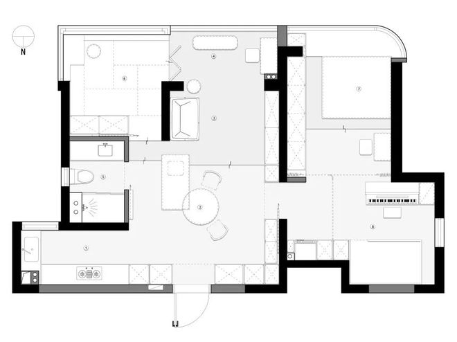 ²全屋打通采光翻倍不要太舒服～AG真人平台南京夫妻俩的93m(图3)